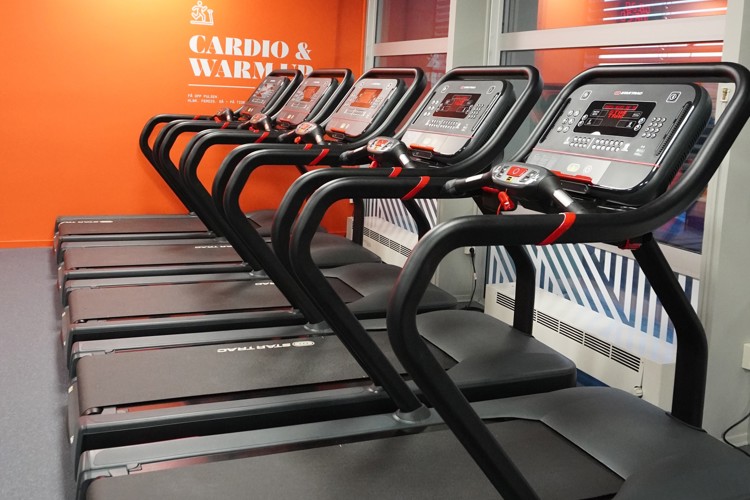 Tredemøller på rad på Fitness24Seven Bjerke