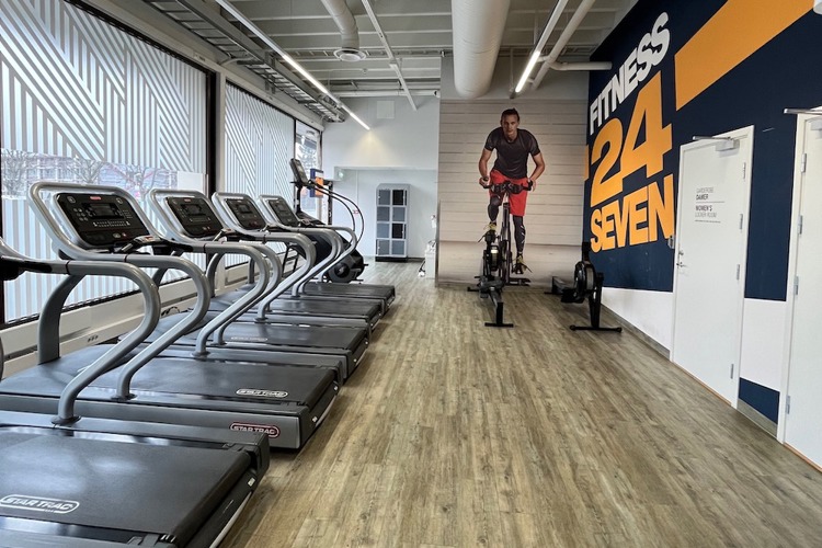 Tredemøller på treningssenteret i Oslo